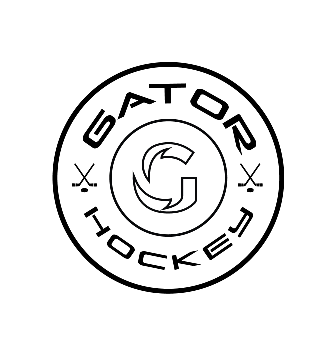 Gator Hockey Logo Officiel Noir
