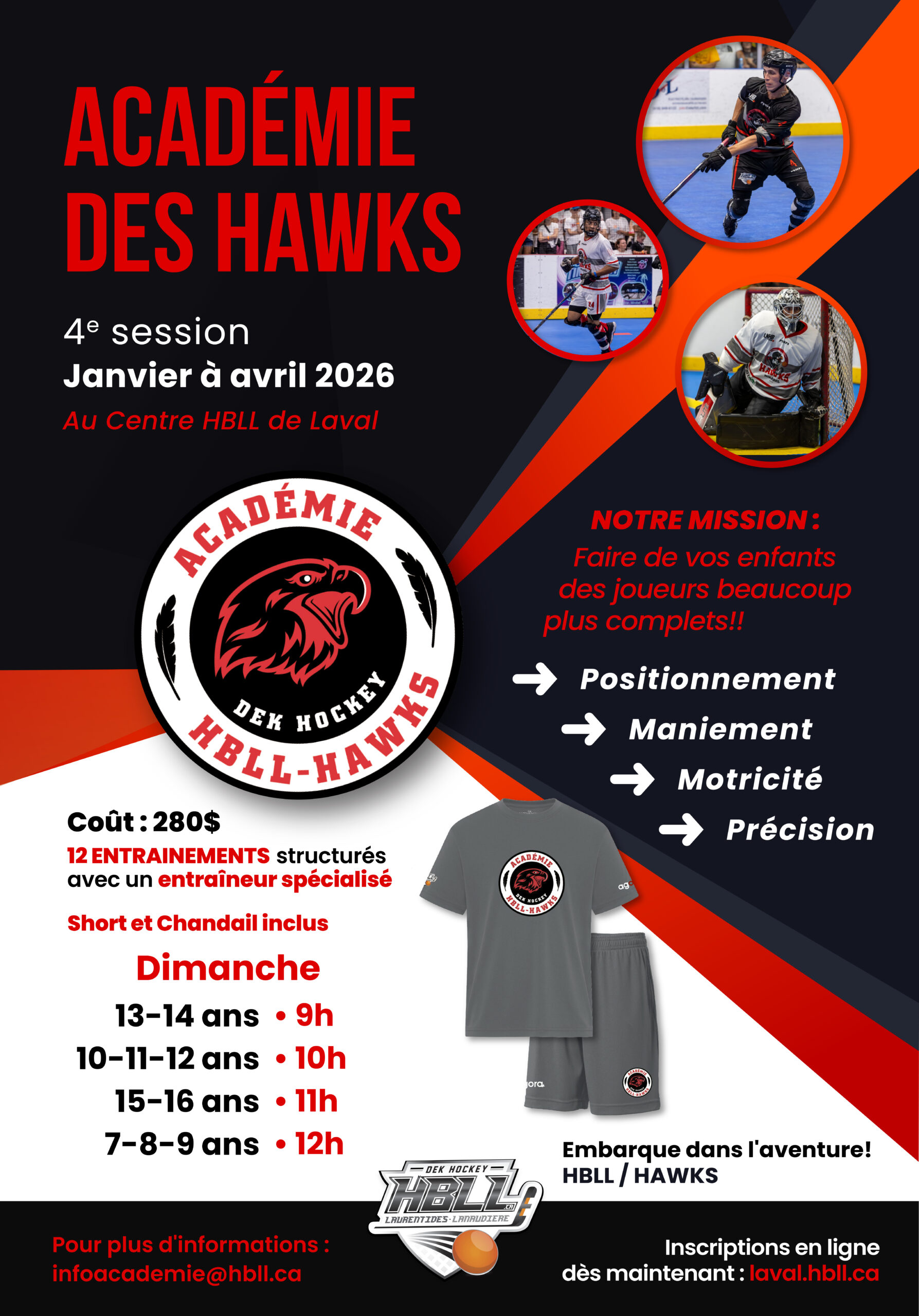 Affiche AcadémieHawks hiver2026