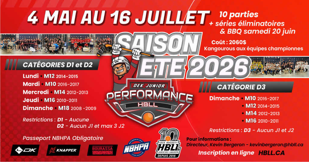 Saison junior ete 2026 PERF